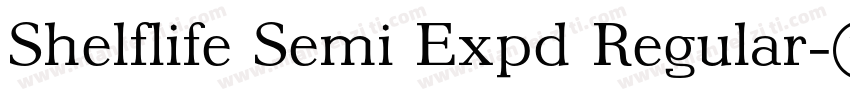 Shelflife Semi Expd Regular字体转换